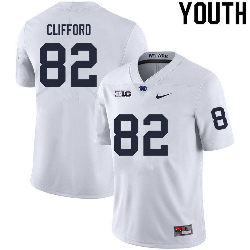 NCAA Nike Youth Penn State Nittany Lions Liam Clifford #82 College Football Authentic White Stitched Jersey WXC3198OI